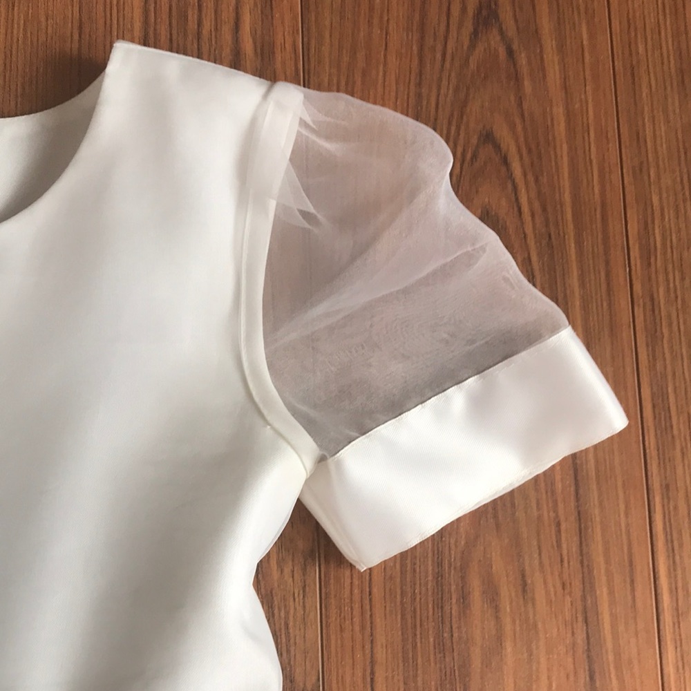 Us Angels flower girl organza and satin  dress 👗 - Picture 5 of 5